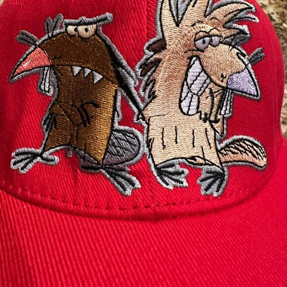 Nickelodeon 2008 Angry Beavers Red Cotton Hat One Size Fits Most - Picture 7 of 7
